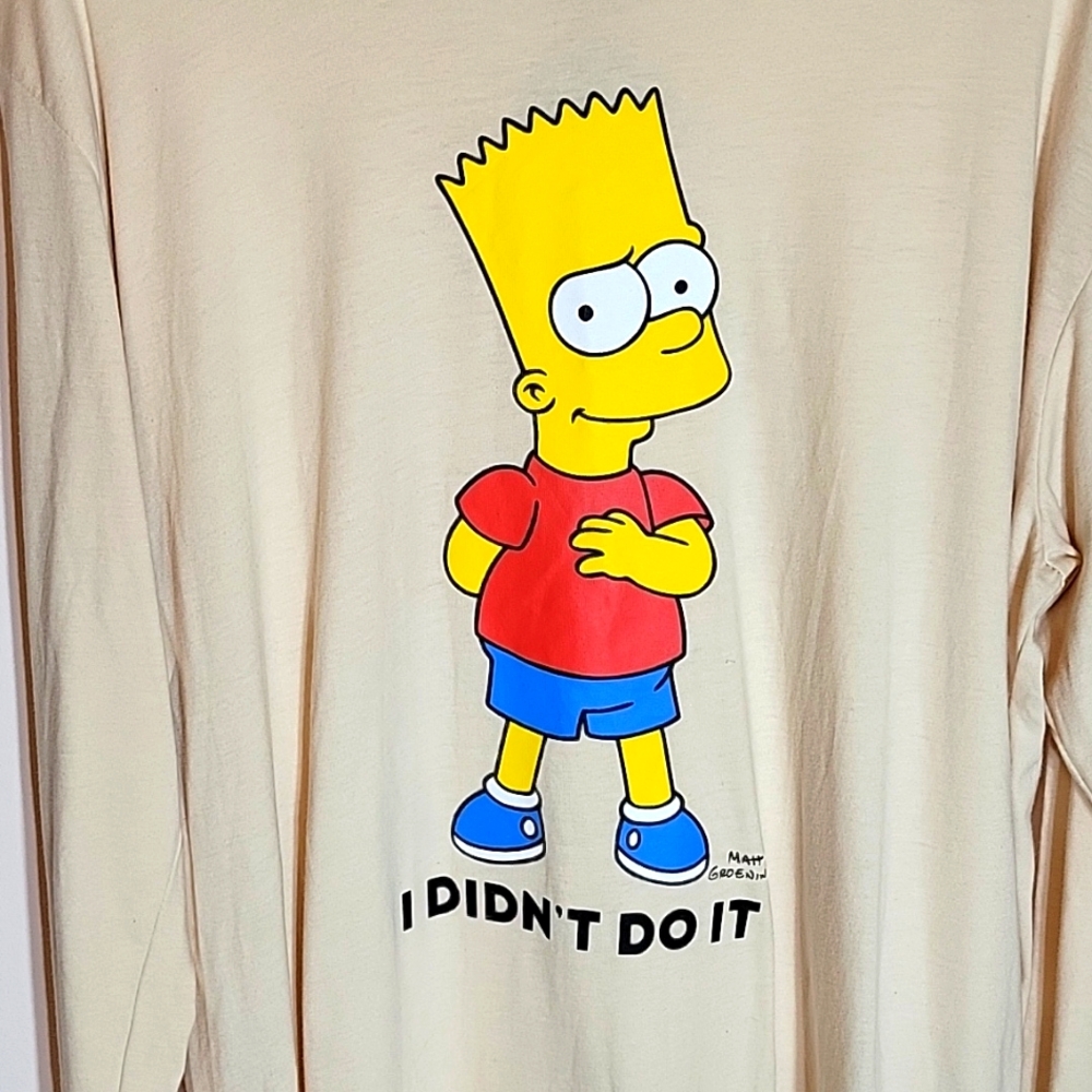 The Simpsons Bart I Didn't Do It Long Sleeve T-shirt size XL